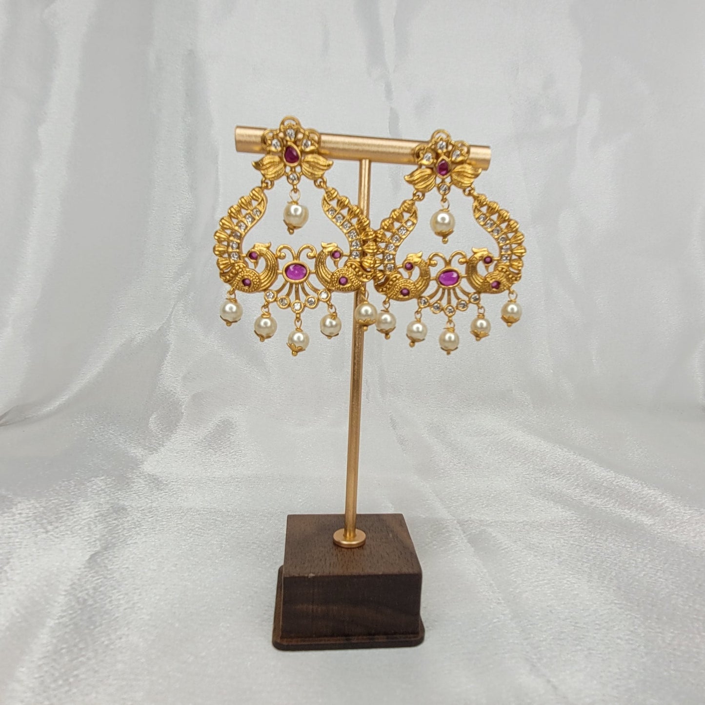 Peacock - Inspired Chandbali Earrings