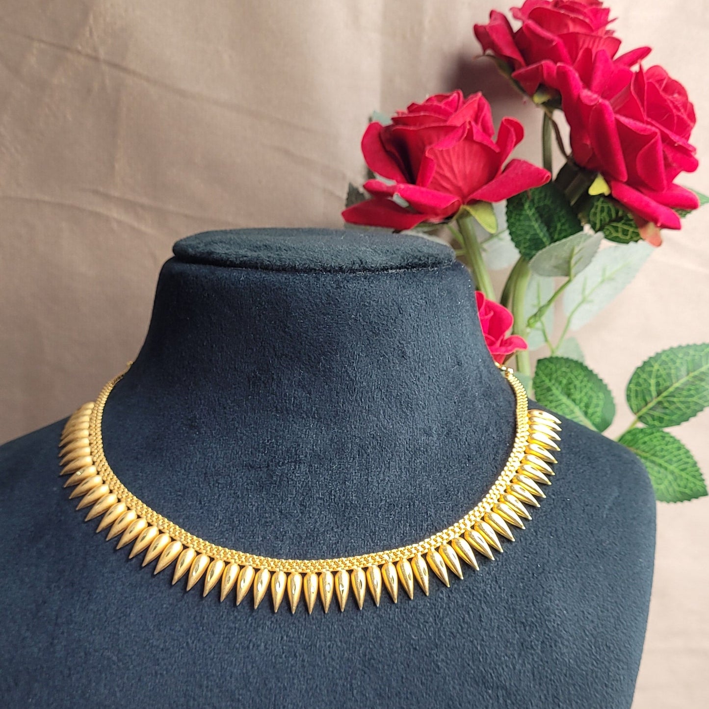 Traditional Kerala Style Mulla Mottu Necklace