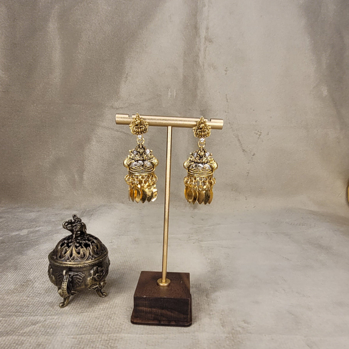 Antique Lakshmi Elakkathali Jhumka