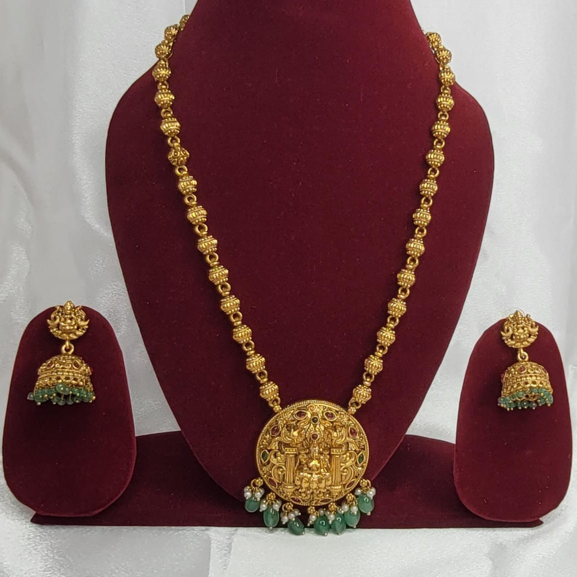 Antique Gold - Lakshmi Long Necklace Set