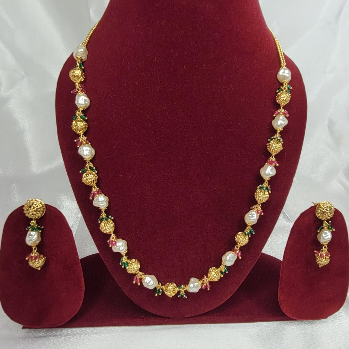 Baroque Pearl Necklace Set