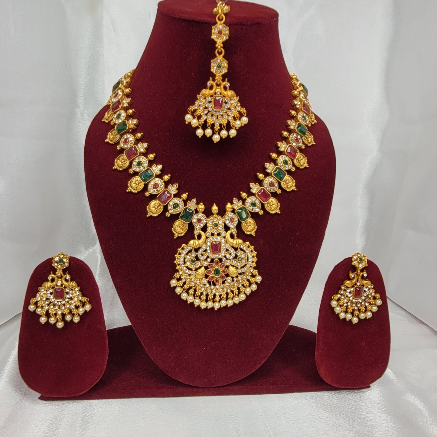Antique Rajwadi Temple Necklace Set