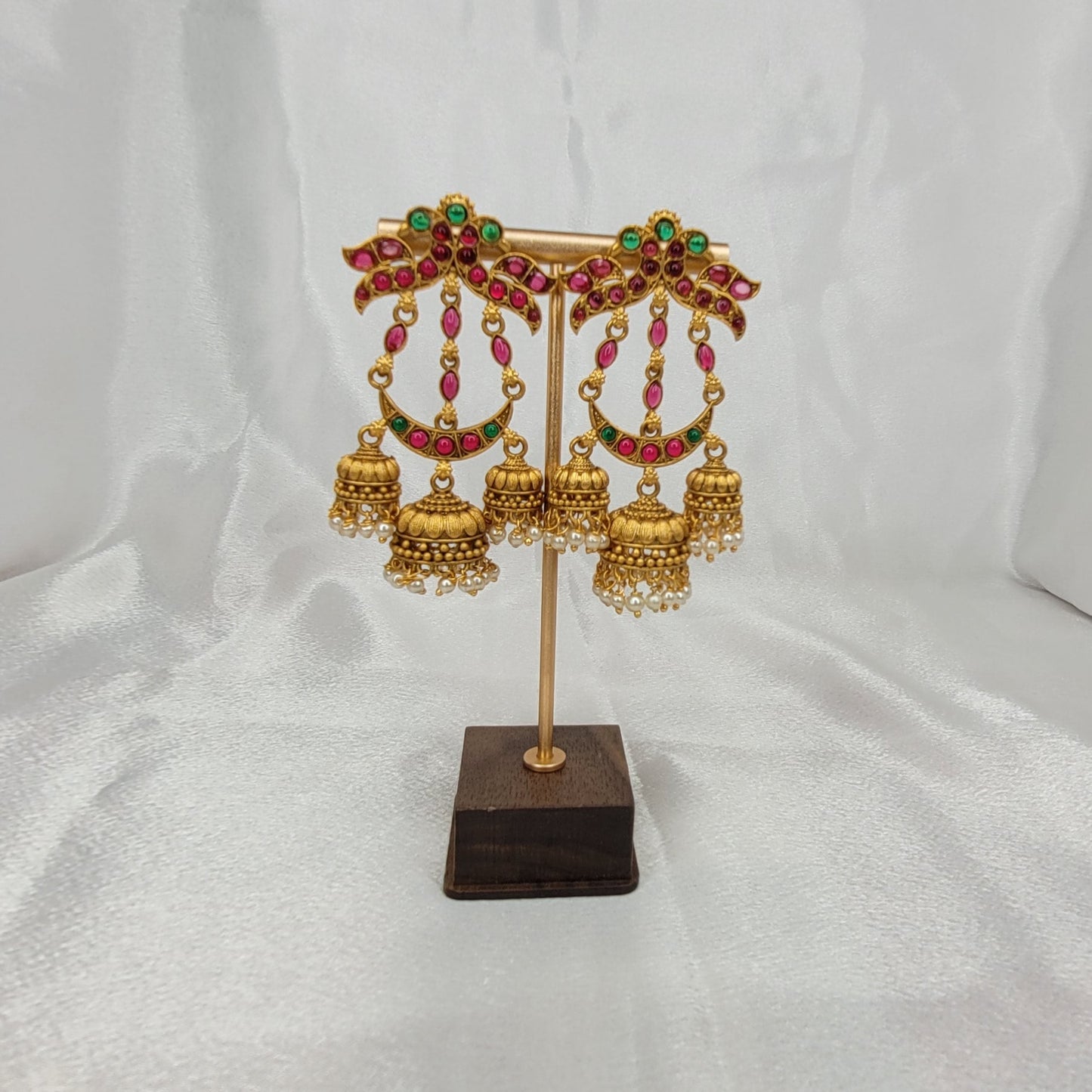 Elegant Multi-layered Jhumka Earrings