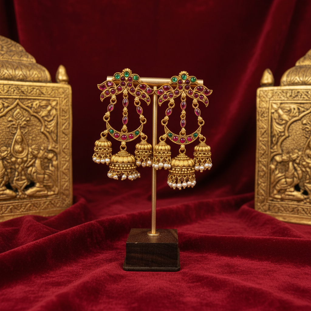 Elegant Multi-layered Jhumka Earrings