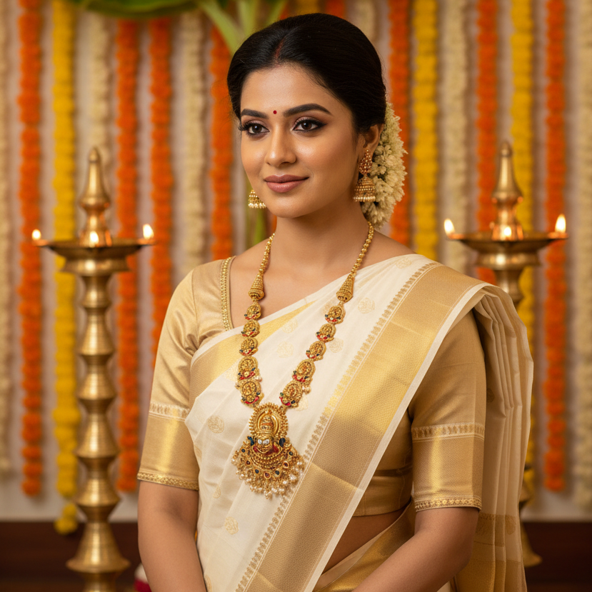Royal Kathakali Heritage Temple Jewelery Set