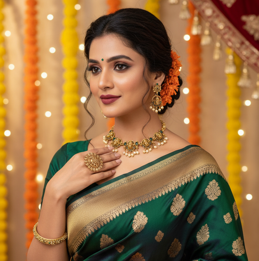 Padmanabha Temple Pearl Heritage Jewelery Set