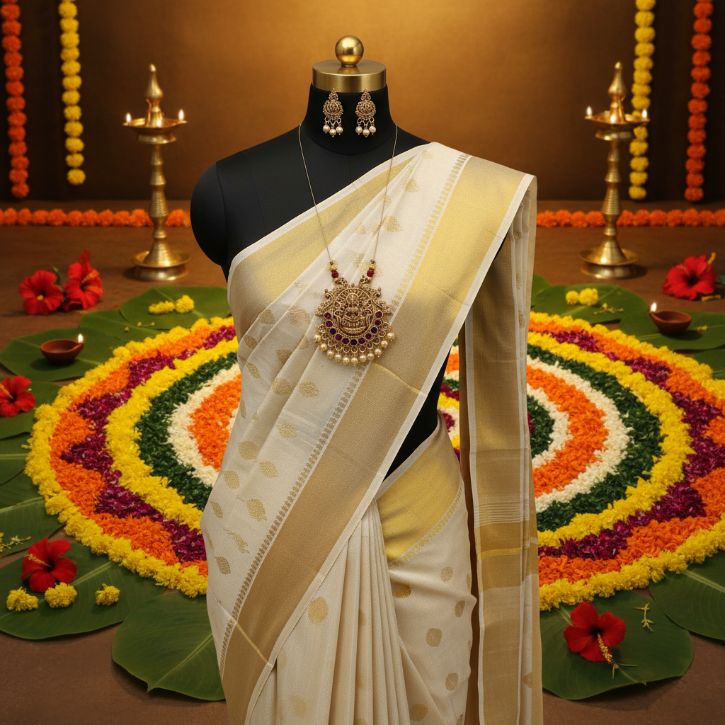 Goddess Lakshmi Invisible Pearl Pendant Set