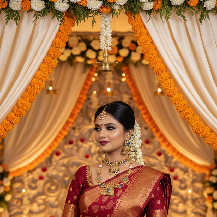 Royal Peacock Lakshmi Necklace