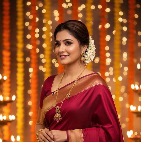Divine Lakshmi Peacock Chain Set