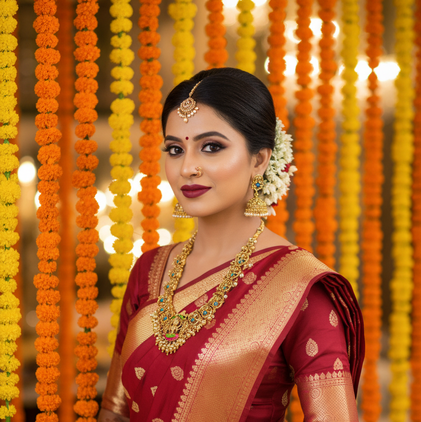 Lakshmi Pearl Elegance Temple Necklace Set