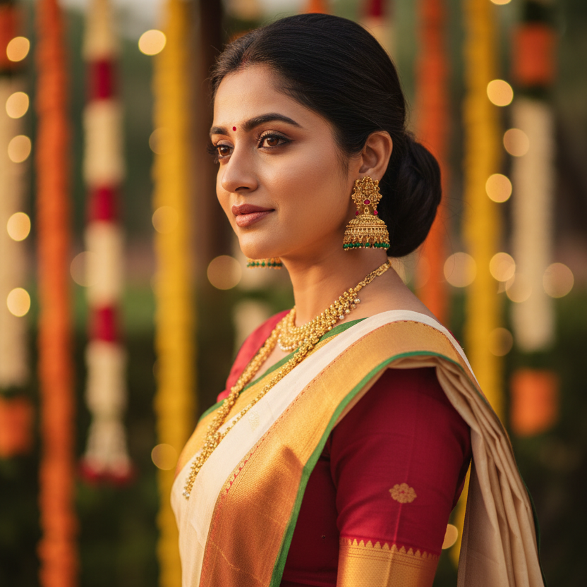 Temple Lakshmi Multicolor Jhumka Earrings