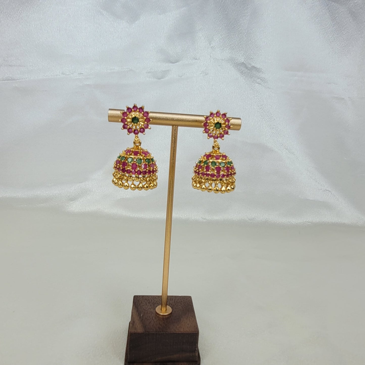 Traditional Multicolor Floral Jhumka Earrings