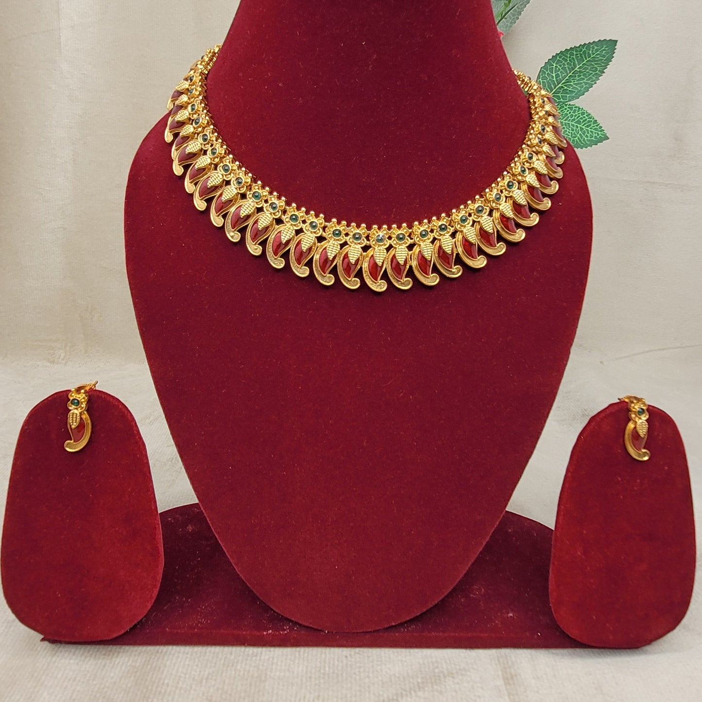 Antique Mango Motif Necklace Set