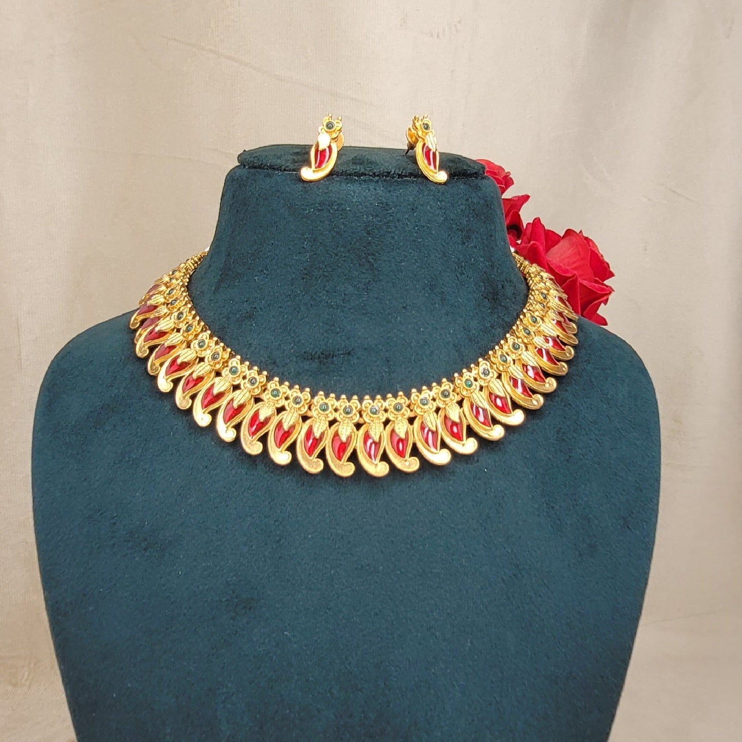 Antique Mango Motif Necklace Set