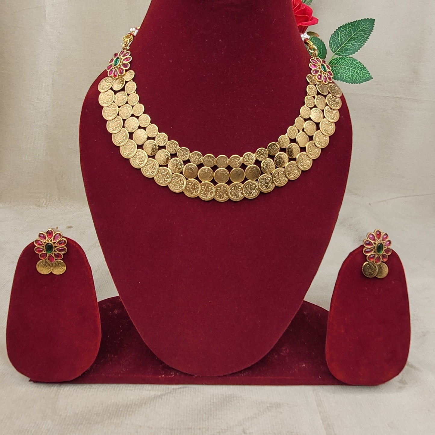 Grand Floral Coin Haram Set