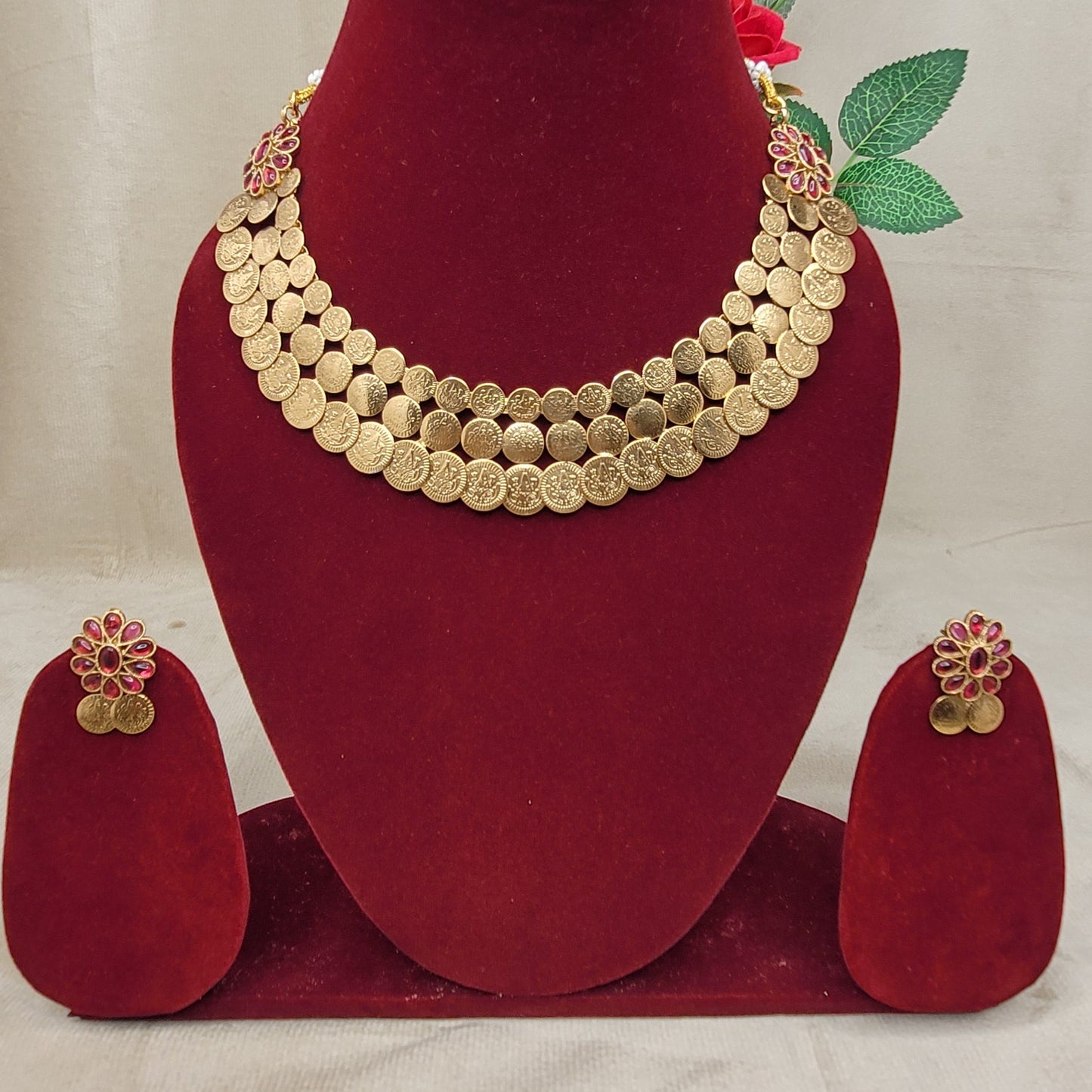 Grand Floral Coin Haram Set
