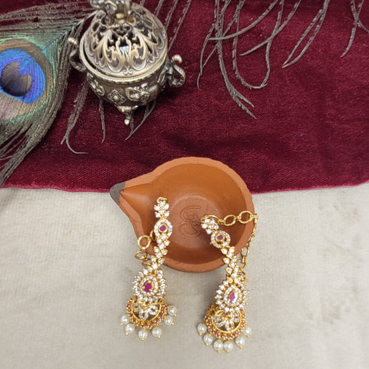 Ruby AD Jhumka Drop Earrings