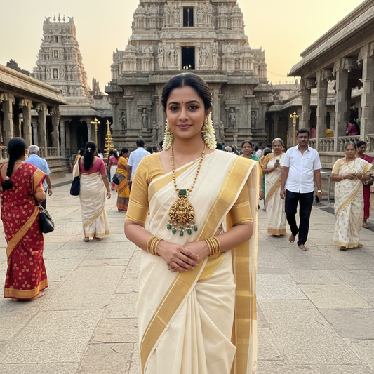 Antique Matte Finish Lakshmi Long Pendant Set