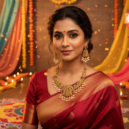 Lakshmi  Temple Necklace Set