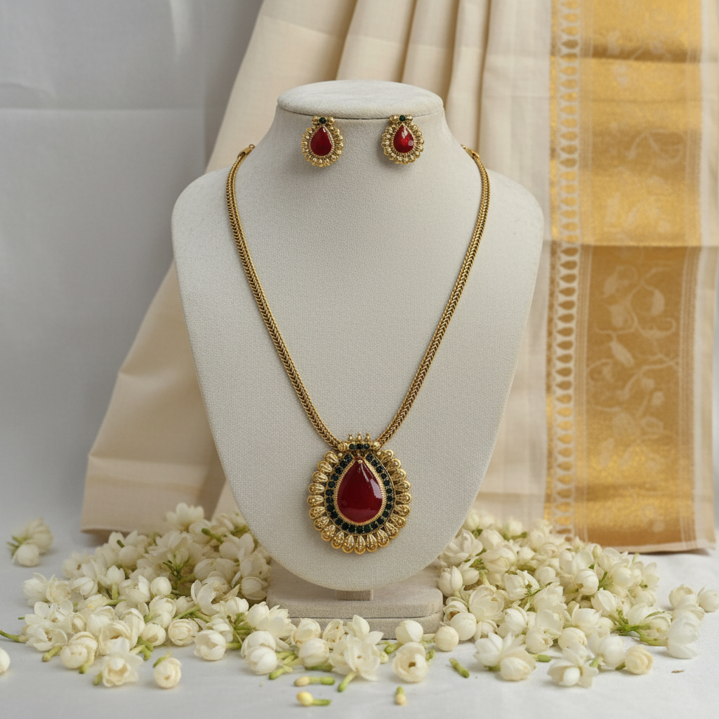 Red- Palakka Kerala Style Pendant