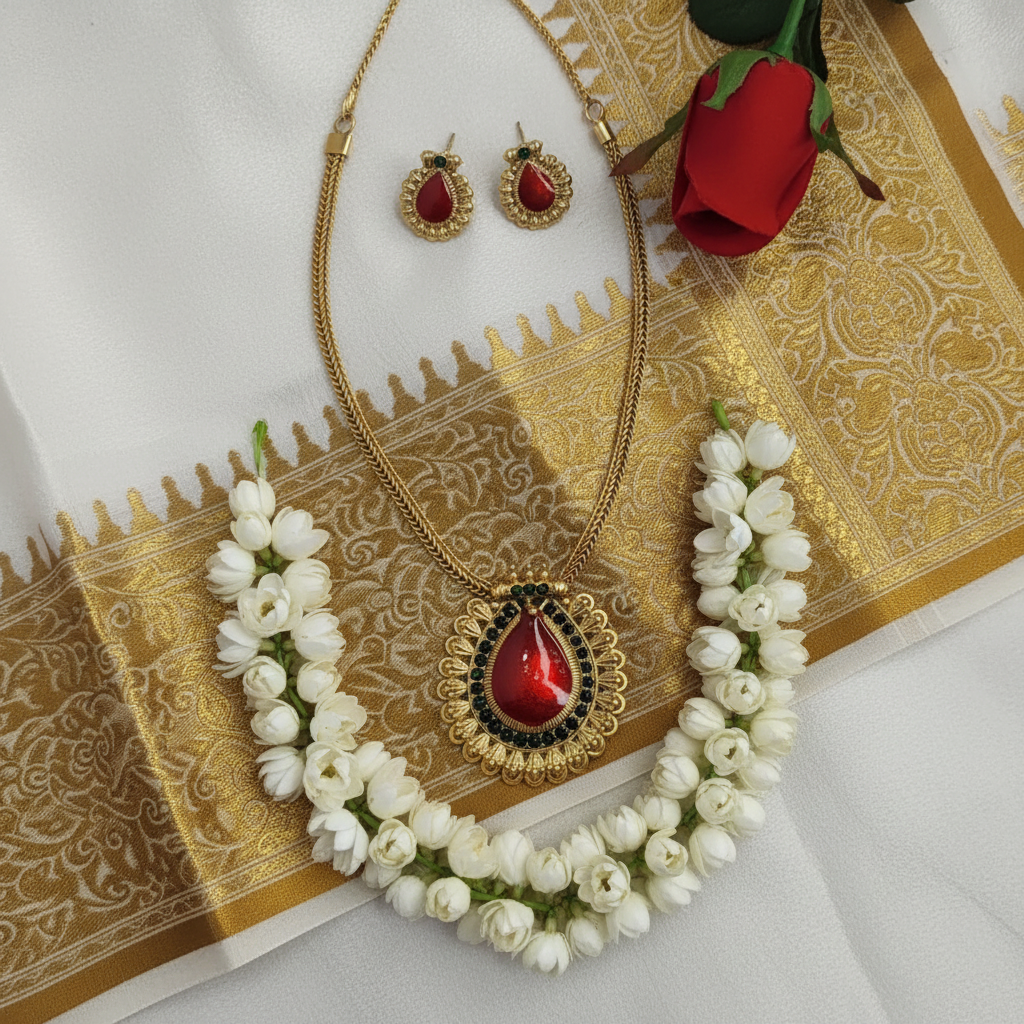 Red- Palakka Kerala Style Pendant