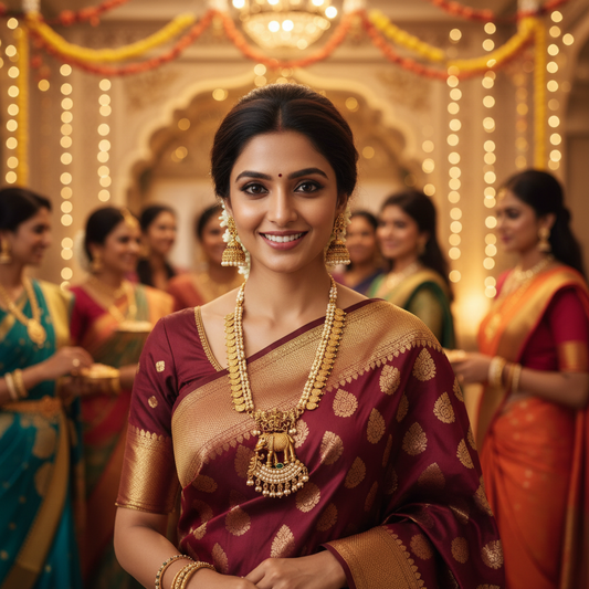 Premium Quality Traditional Elephant- long Necklace Set