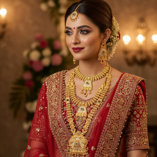 Rajwadi Temple Necklace Set