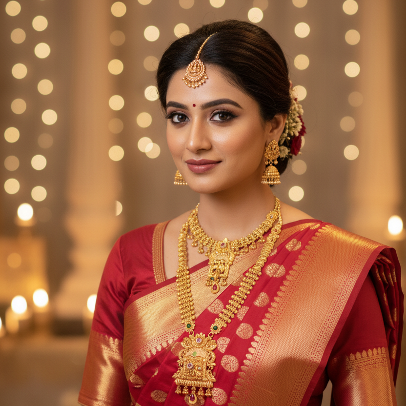 Ethnic Beauty Pota Stone and Meenakari Necklace Set