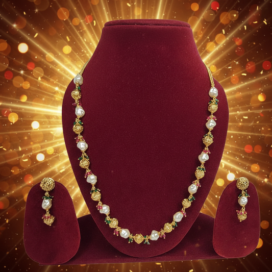 Baroque Pearl Necklace Set