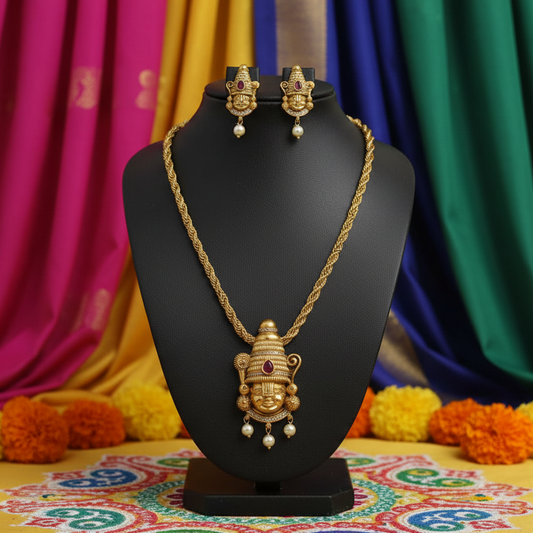 Lord Sree Padmanabha Pendant Set