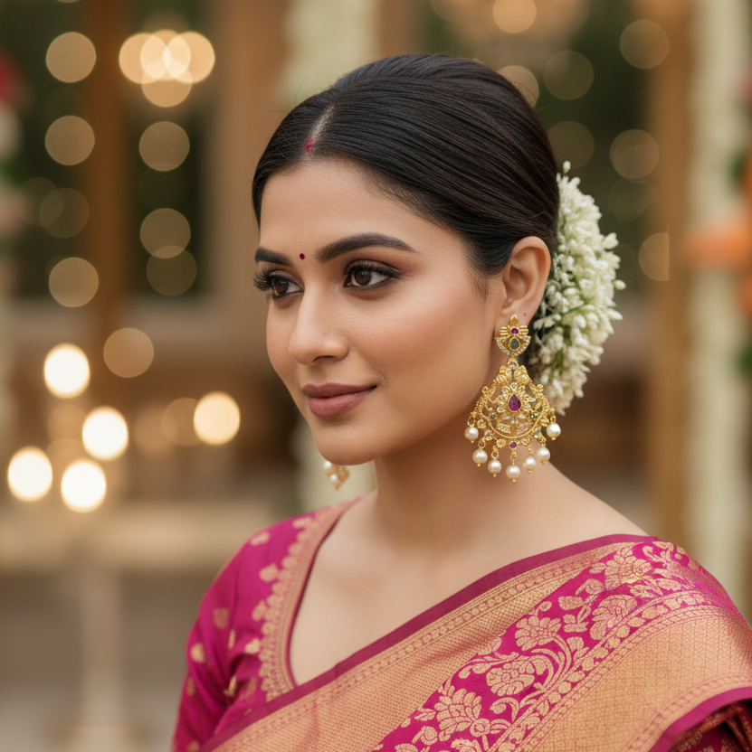Peacock - Inspired Chandbali Earrings
