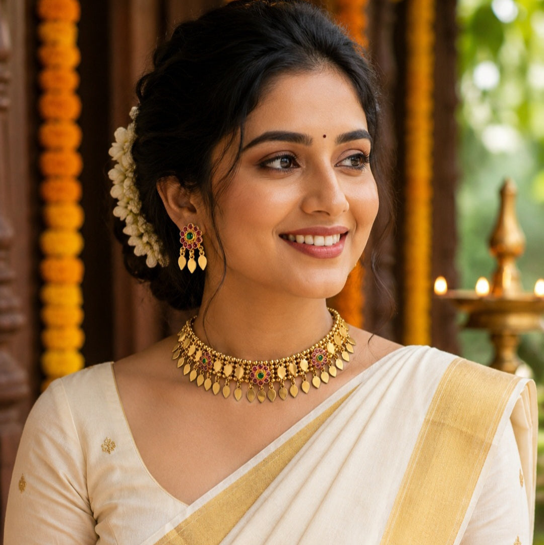 Traditional Elakkathali Necklace Set