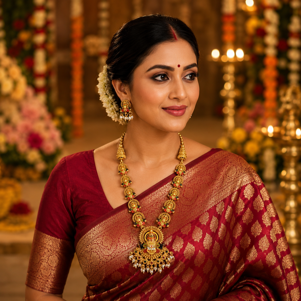 Royal Kathakali Heritage Temple Jewelery Set