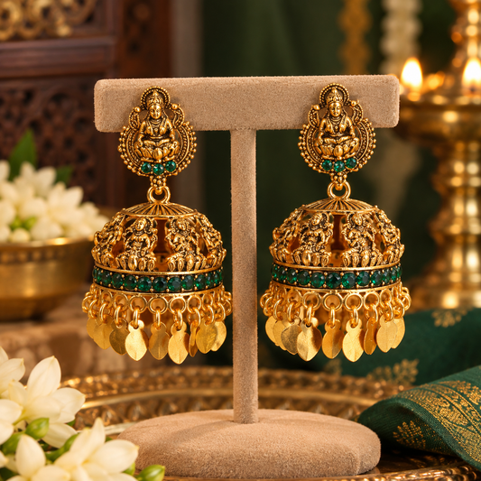 Emerald Elakkathali Jhumka