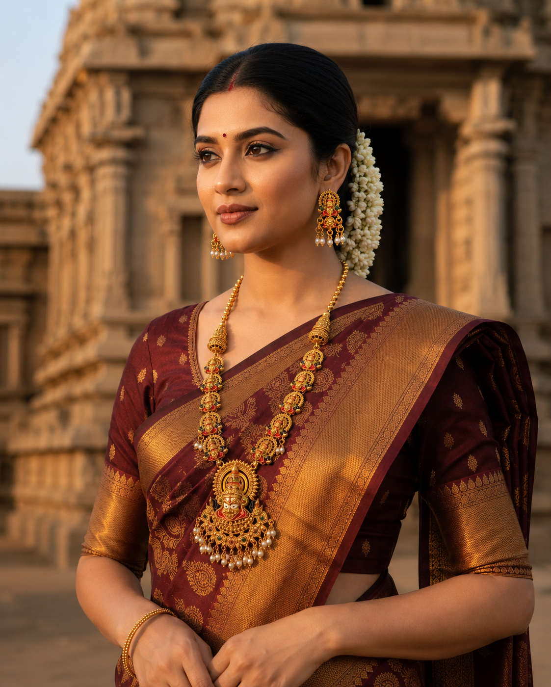Royal Kathakali Heritage Temple Jewelery Set
