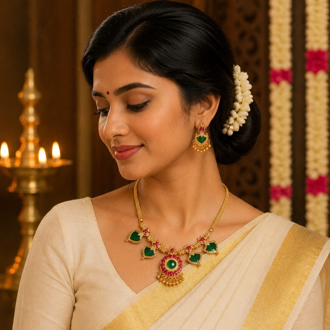 Elegant Palakka  Necklace