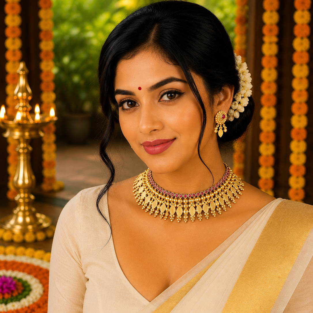 Traditional Elakkathali Choker Set