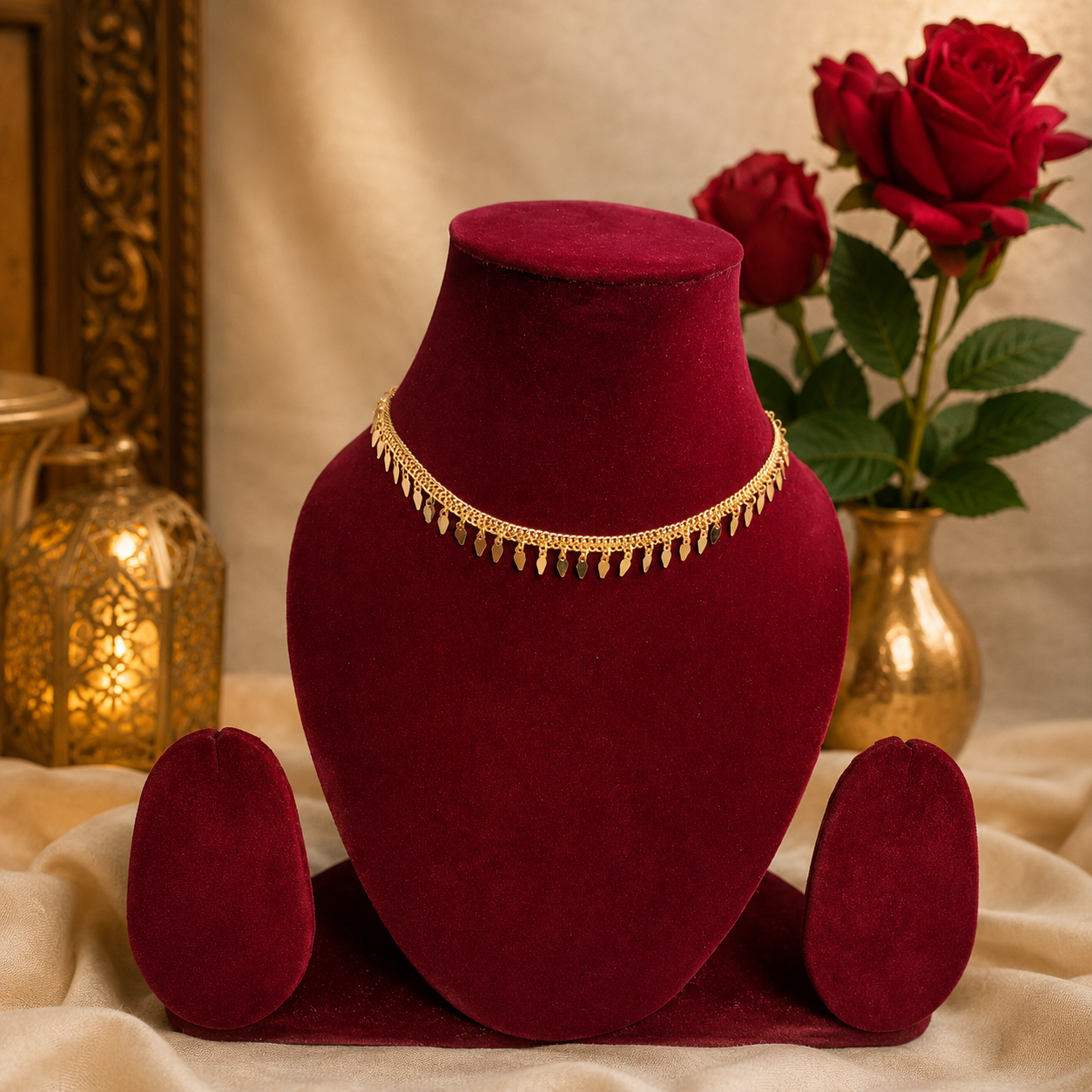 Elegant Gold Leaf Drop Elakkathali